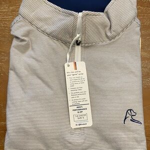 Men's Performance 1/4 Zip Pullover - Gray Striped